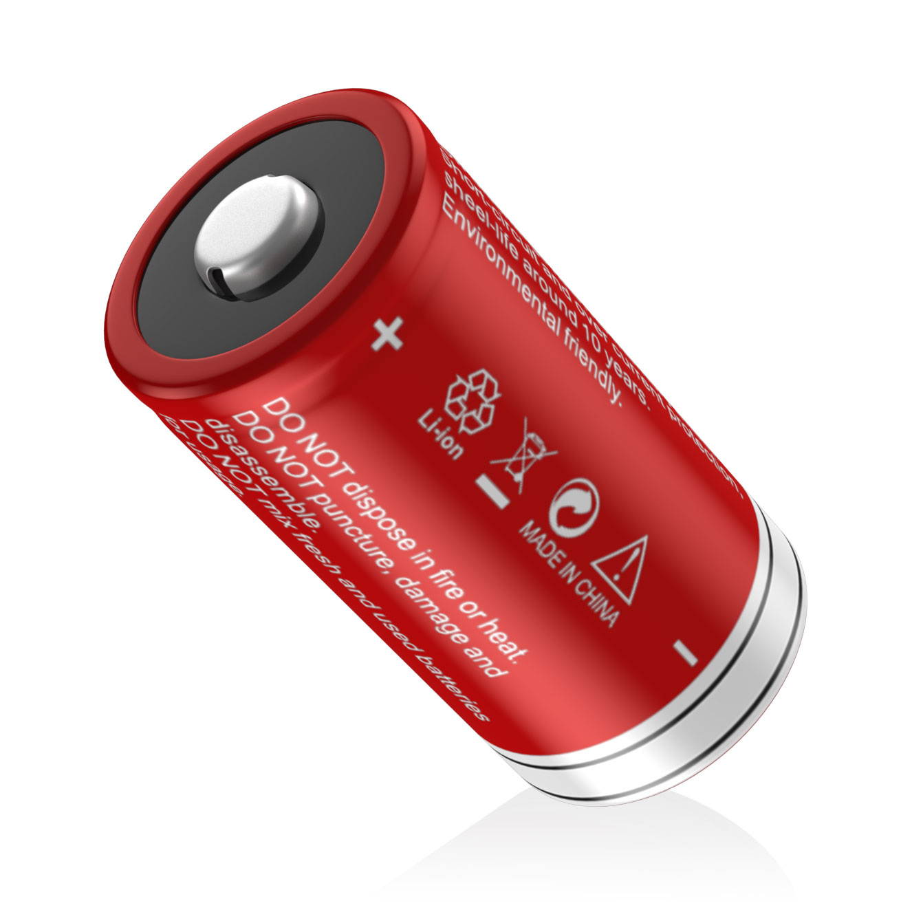 EBL 8 Pcs 16340 Battery 750mAh 3.7V BRC CR123A Li-ion Rechargeable Batteries for Flashlights