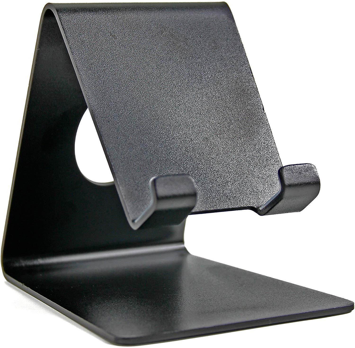 DURAGADGET Ultra-Contemporary Metal Smartphone Stand in Black Aluminium - Suitable for Archos Diamond Omega