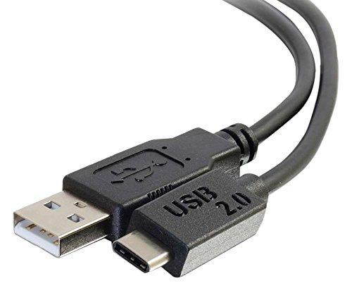 C2G/Cables to Go 28871 USB 2.0 USB-C to USB-A Cable, Male to Male (6 Feet) Thunderbolt 3, Tablet, Chromebook Pixel, Samsung Galaxy TabPro S, LG G6, MacBook