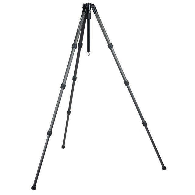 Slik PRO CF-834 Carbon Fiber Tripod, 4 Leg Sections, Extends to 64.9", Black