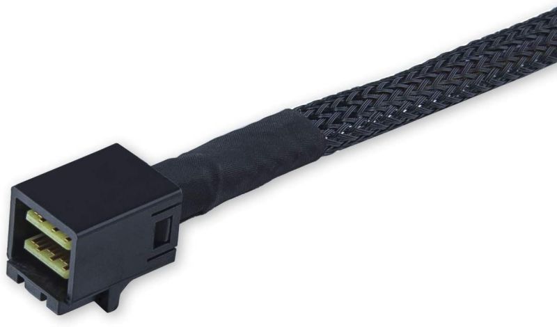 6G Internal Mini SAS HD SFF-8643 to Mini SAS SFF-8087 Cable,SAS2.1 RoHS 100 Ohms 0.8-m(2.6ft), 2 Pack