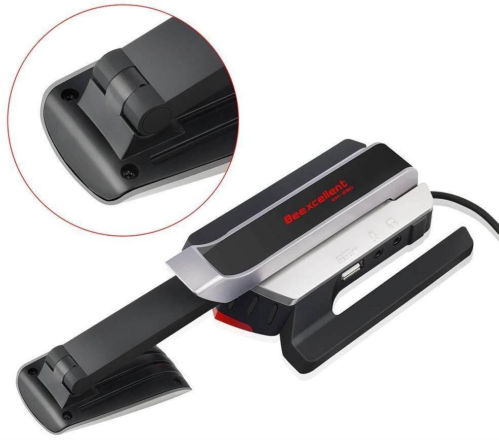 Beexcellent Desktop USB Computer Microphone Flexible for PC, Laptop, PS4, Gaming, Chatting, Meeting, Podcast, Recording (Silver)