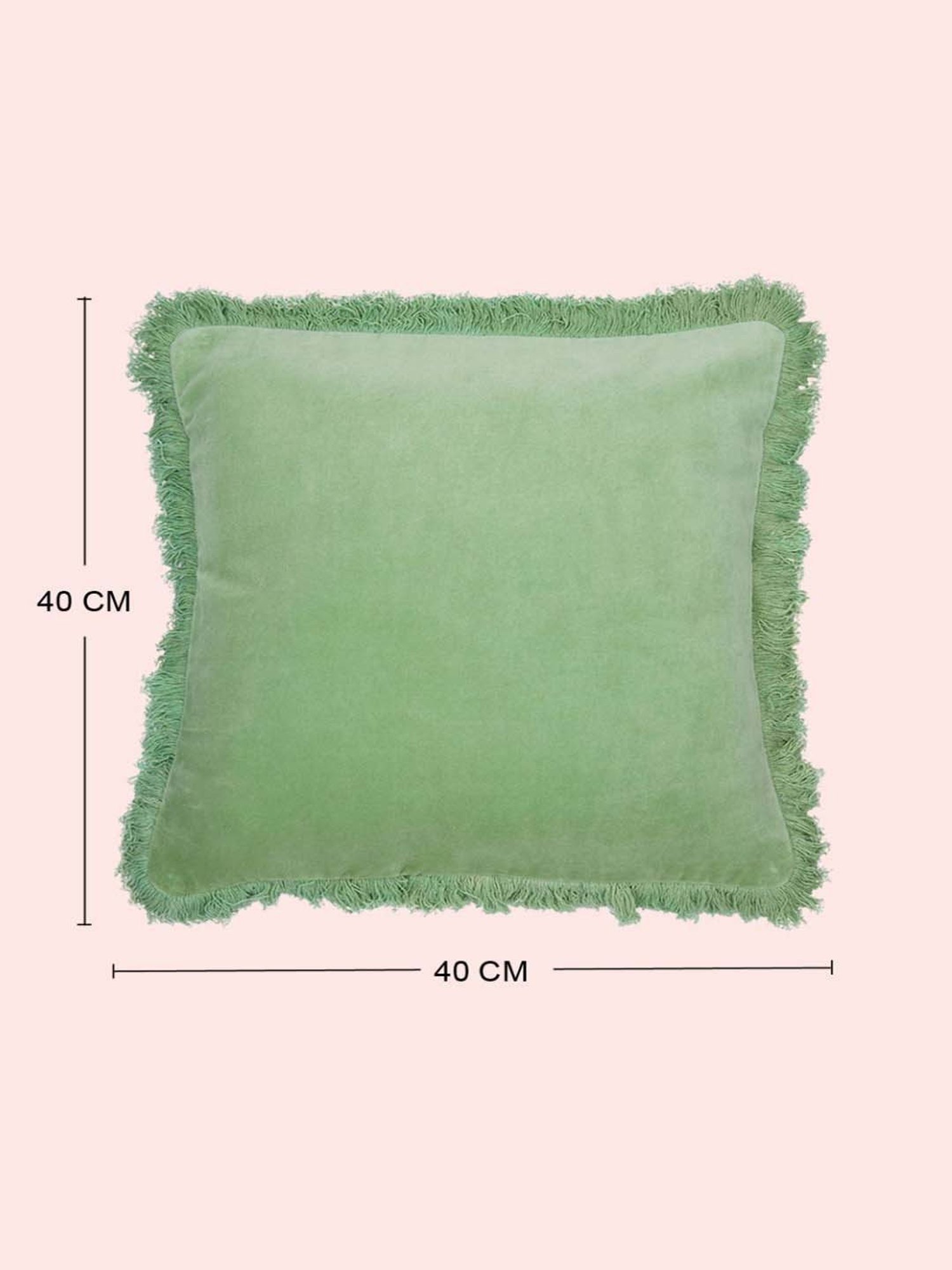 Living Scapes by Pantaloons Green Cotton Cushion Cover