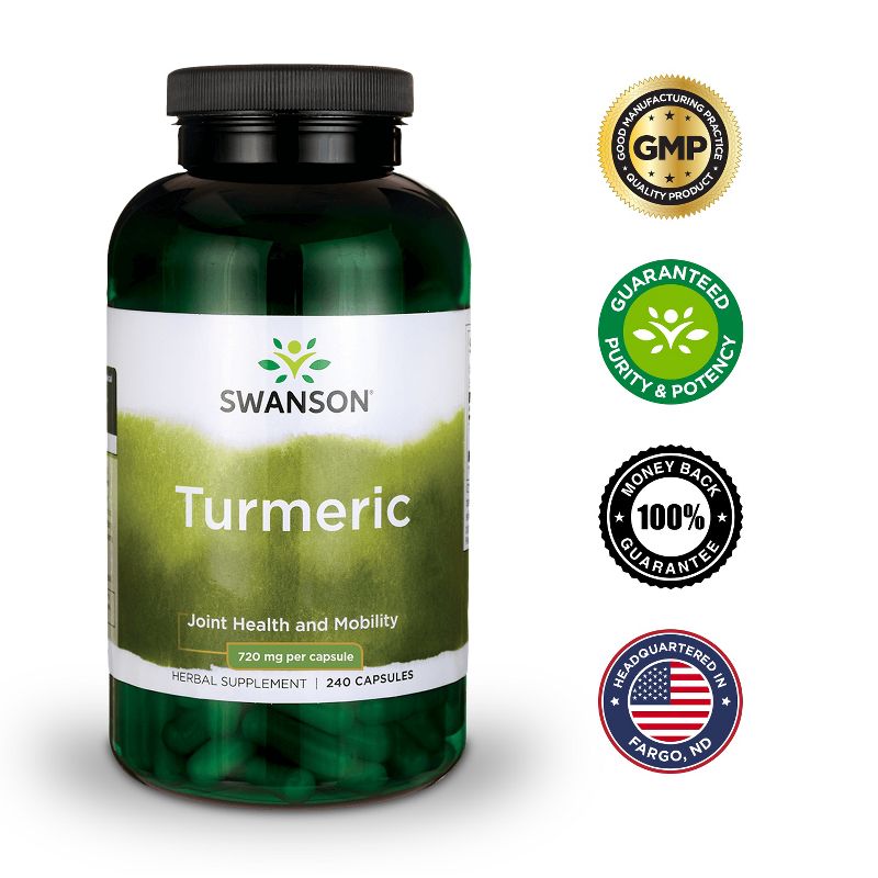 Swanson Turmeric Root Capsules, 1.44 g, 120 Count