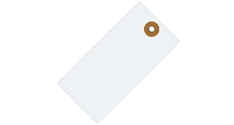 The Packaging Wholesalers Tyvek Shipping Tags Pre-Wired 2 3/4" x 1 3/8" White 1000/Case G13013