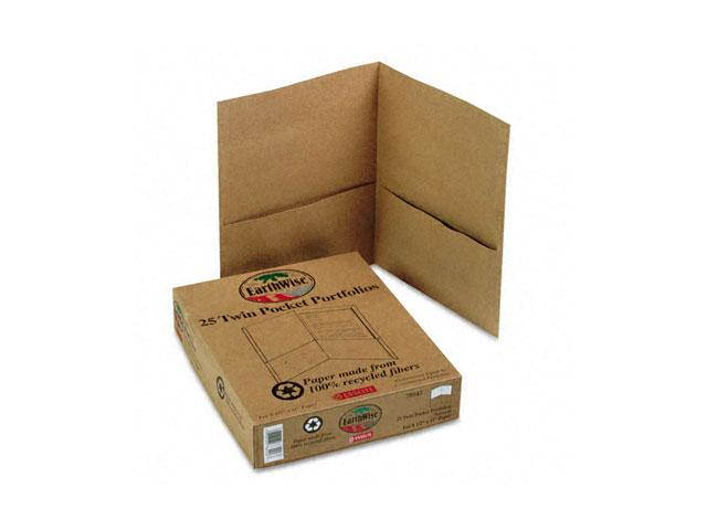 Oxford 78542 Recycled Paper Twin-Pocket Portfolio, Natural