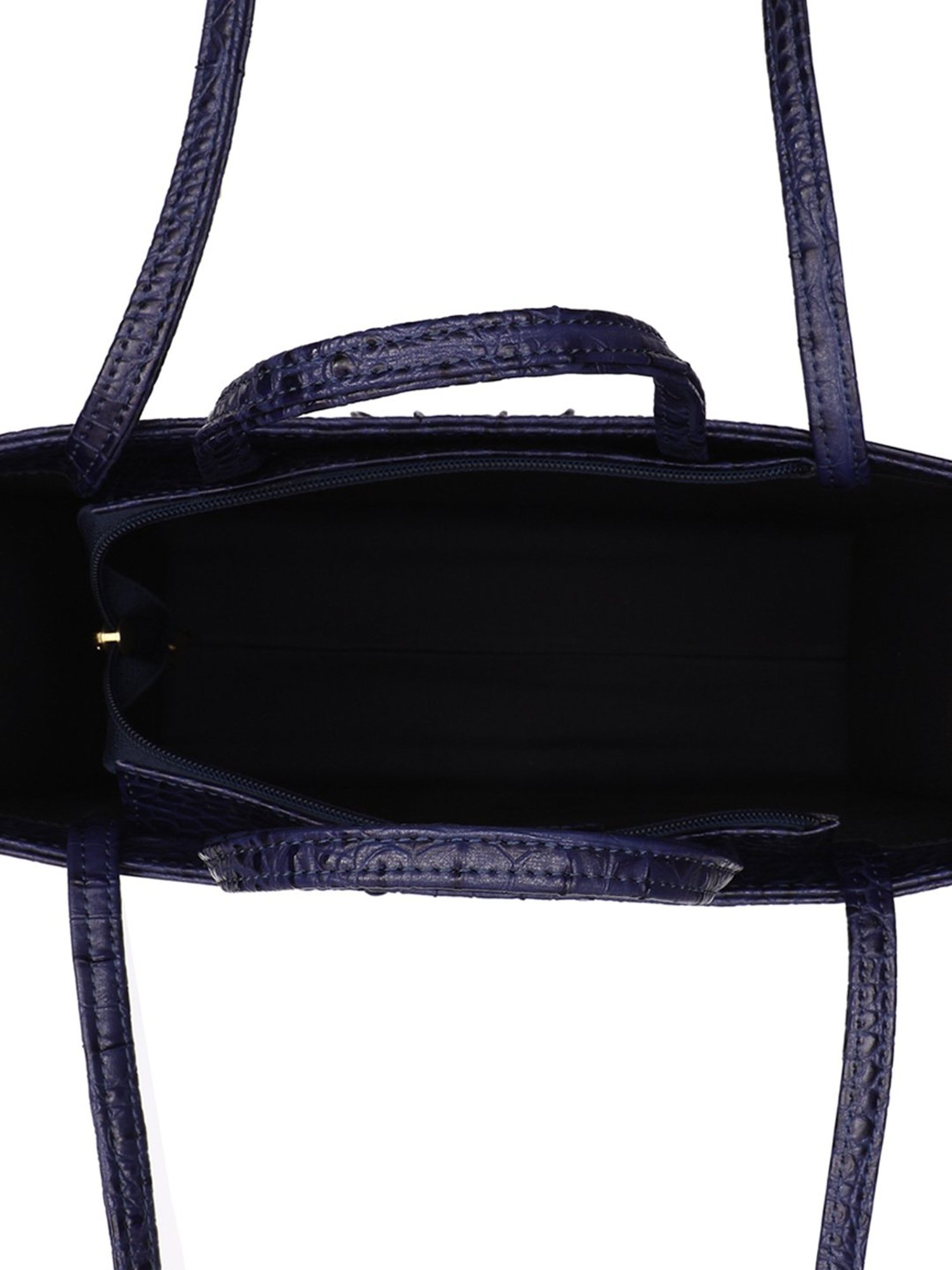 PELLE LUXUR Royal Airforce Blue Textured Medium Chiara Satchel Handbag