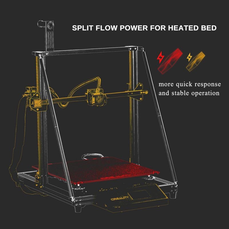 2020 New X5SA Pro 3D Printer High Precision Large Build Size Double Axis External Guide Rail and Titan Extruder, TRONXY 3D Printer