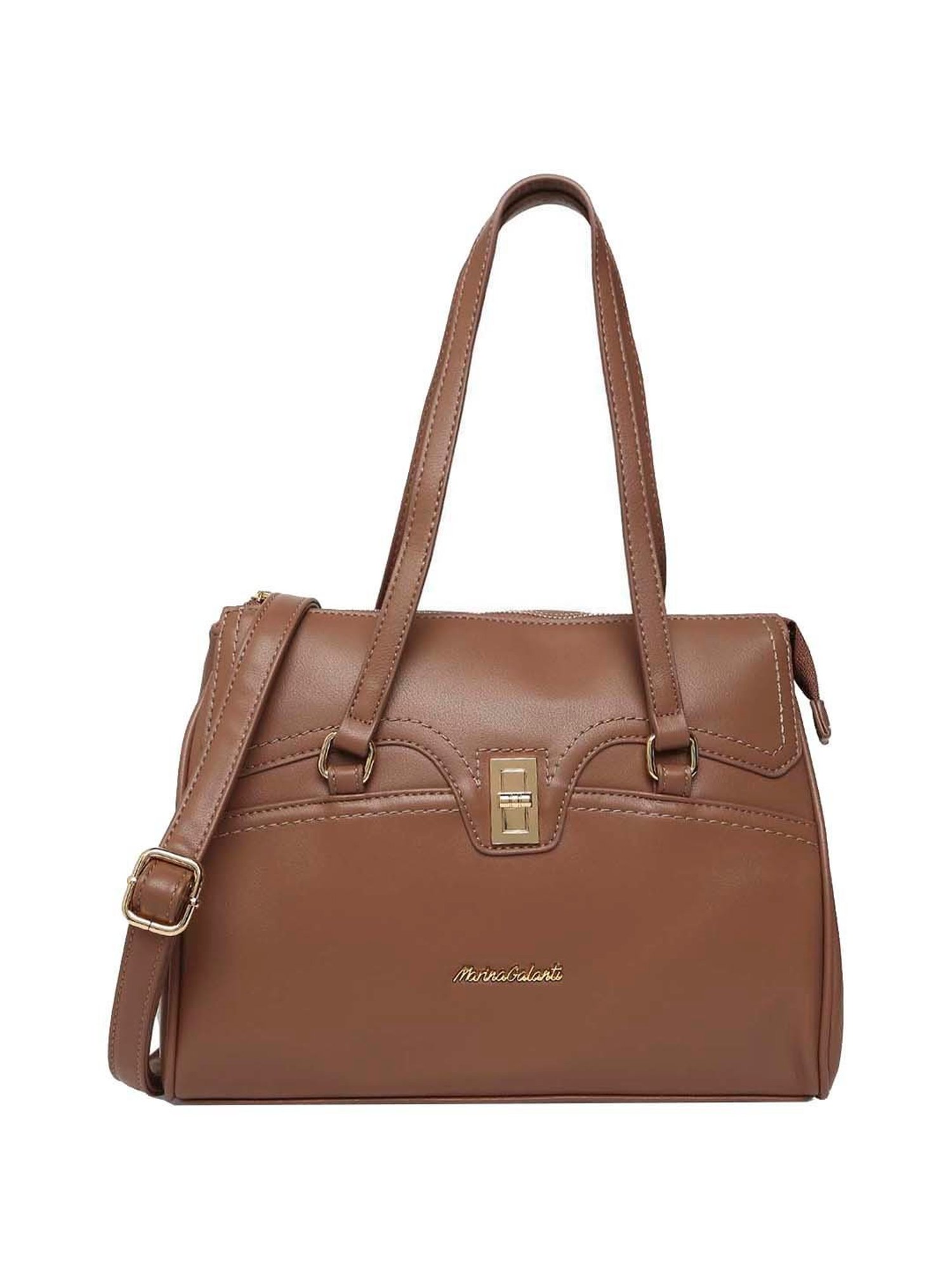 Marina Galanti Brown Solid Medium Shoulder Bag