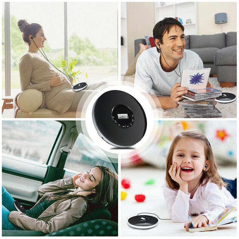 Portable CD Player Compact Walkman Skip Protection with battery AUX CD-R/CD-RW