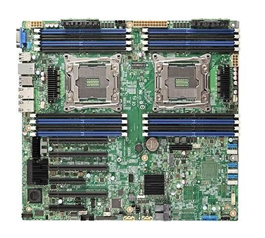 Intel S2600CWTR Server Motherboard - Intel Chipset - Socket LGA 2011-v3 - SSI EEB - 2 x Processor Support - 1 TB DDR4 SDRAM Maximum RAM - 2.13 GHz, 1.87 GHz, 1.60 GHz Memory Speed Supported - DIMM, RD