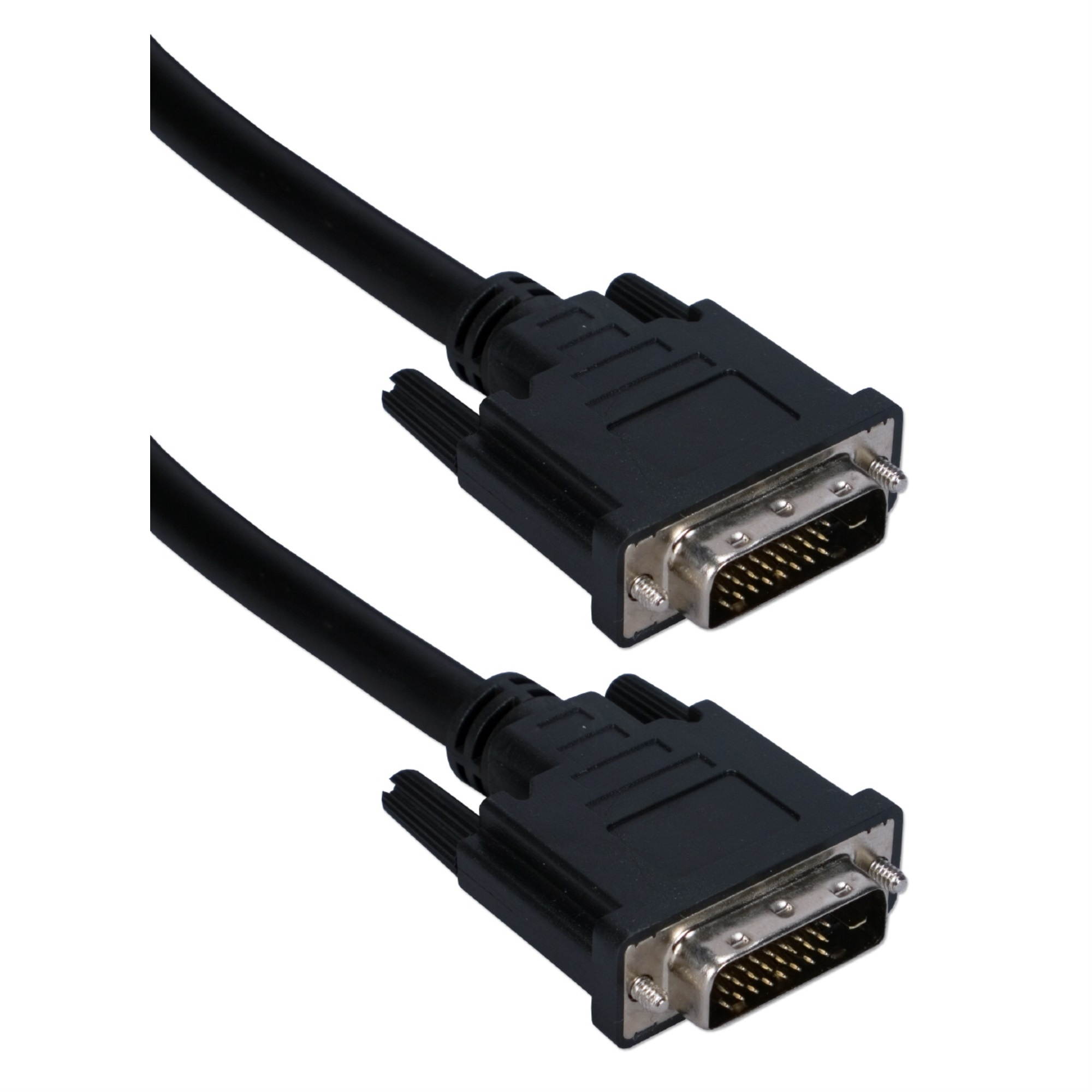 QVS CFDD-D06 6 ft. Premium DVI Male to Male Digital Flat Panel Cable