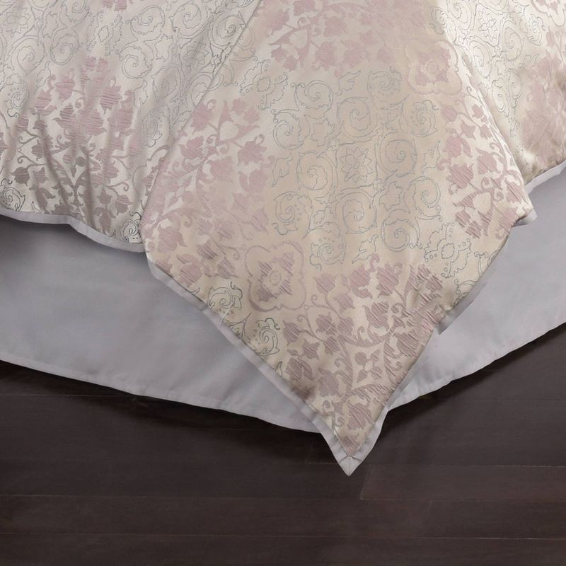 Purple & Gray Floral Comforter Set (King) 4pc - Beautyrest