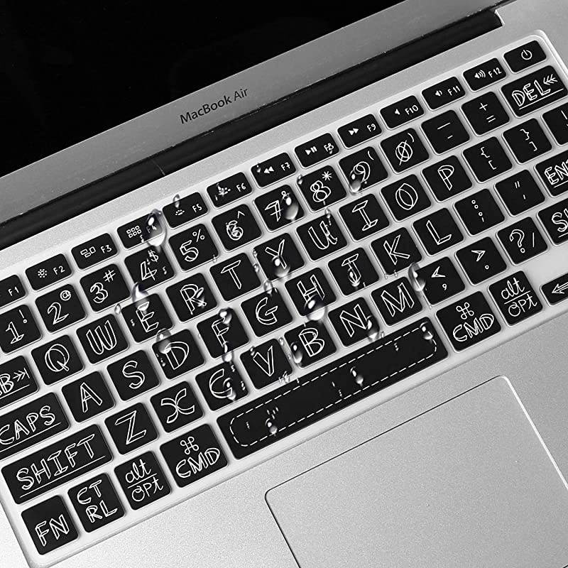 Keyboard Cover Skin for 2015 or Old Version MacBook Air 13 MacBook Pro withWithout Retina Display 13 15 17 inch Wireless Keyboard Not fit for with 2019 2018 Air 13 A1932Shadow