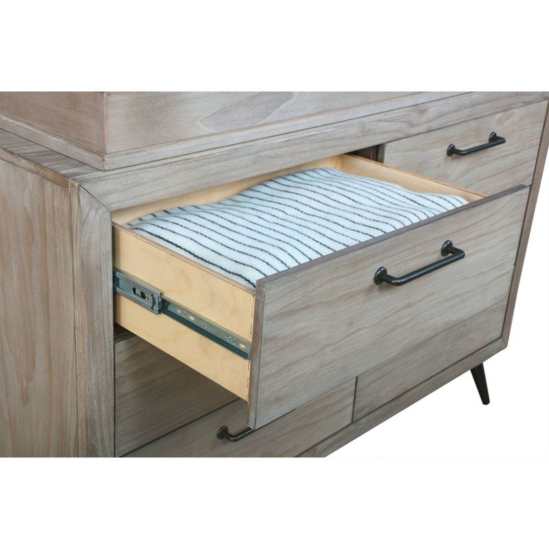Evolur Stilnovo Mid Century Double Dresser - Windsor Oak Gray