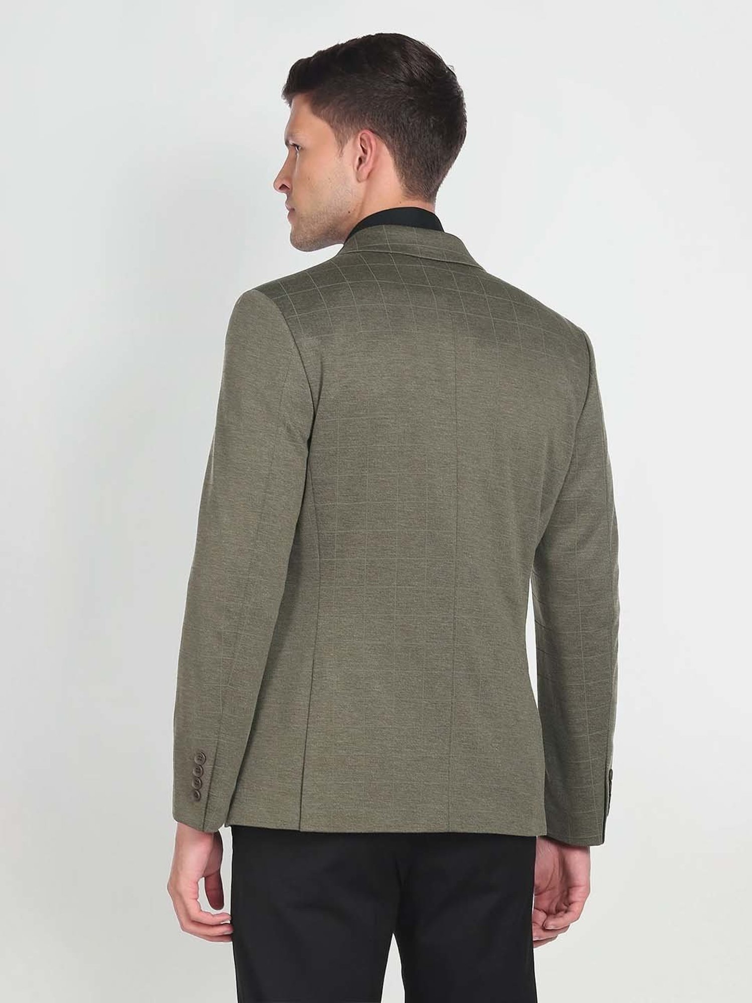 Arrow Olive Slim Fit Check Blazer