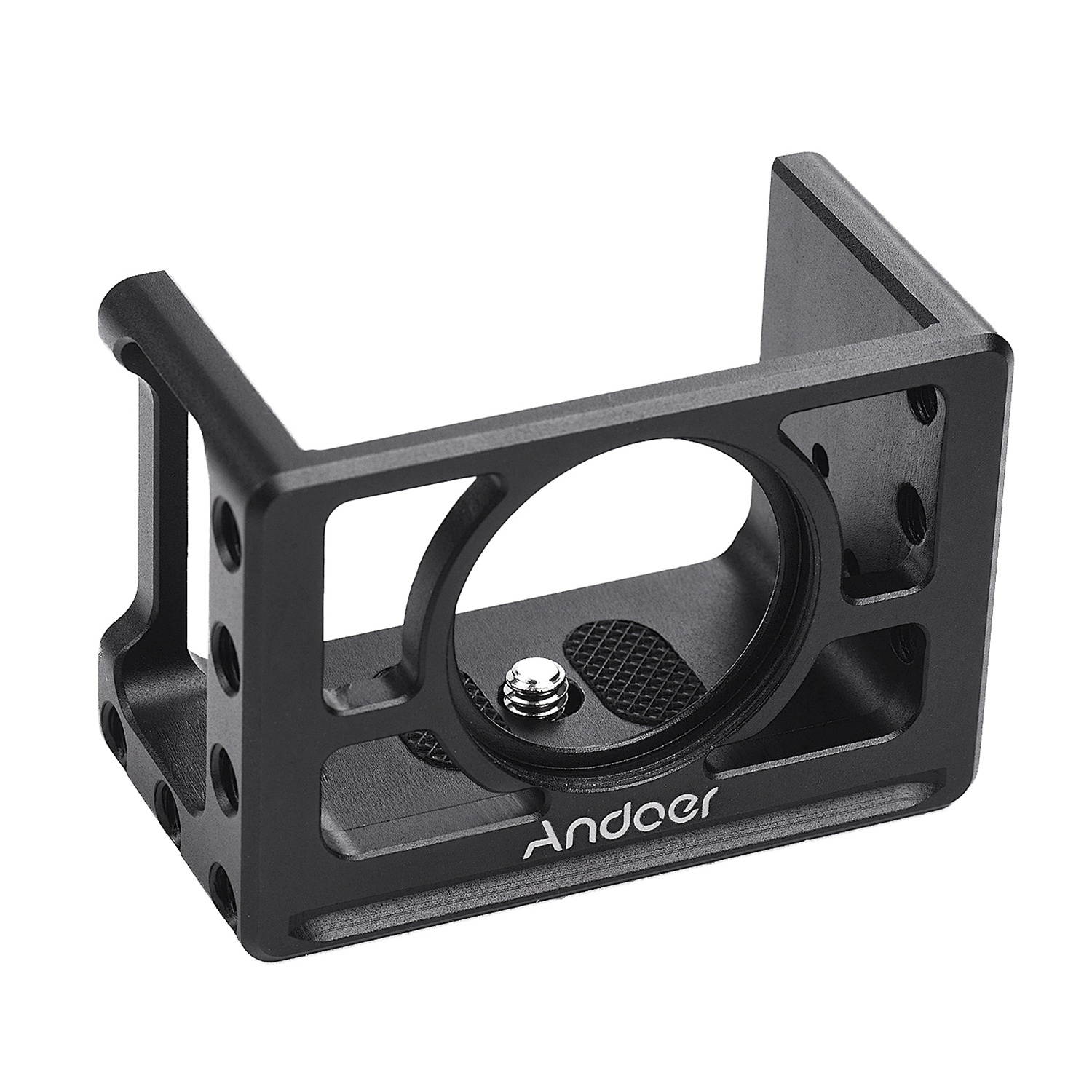 Andoer Metal Camera Cage Mount Protective Case with 1/4 Inch Screws Cold Shoe Compatible with SONY RX100 VI VII Cameras