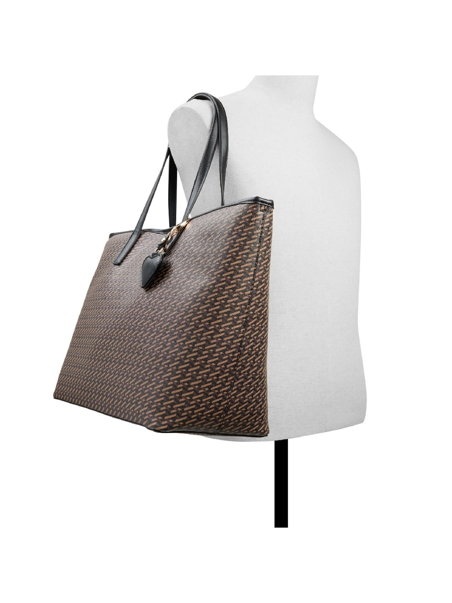 Call It Spring Brown & Black Printed Extra Large Tote Handbag