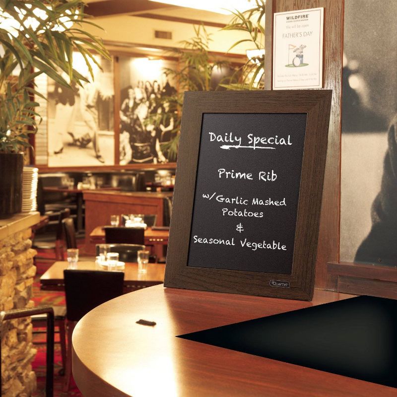 22" x 32" Cates Barn Door Wood Framed Chalkboard Rustic Brown - Kate and Laurel