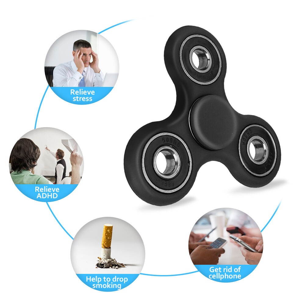 Tri Fidget Hand Spinner Focus Desk Toy EDC ADHD Autism KIDS ADULT US STOCKING