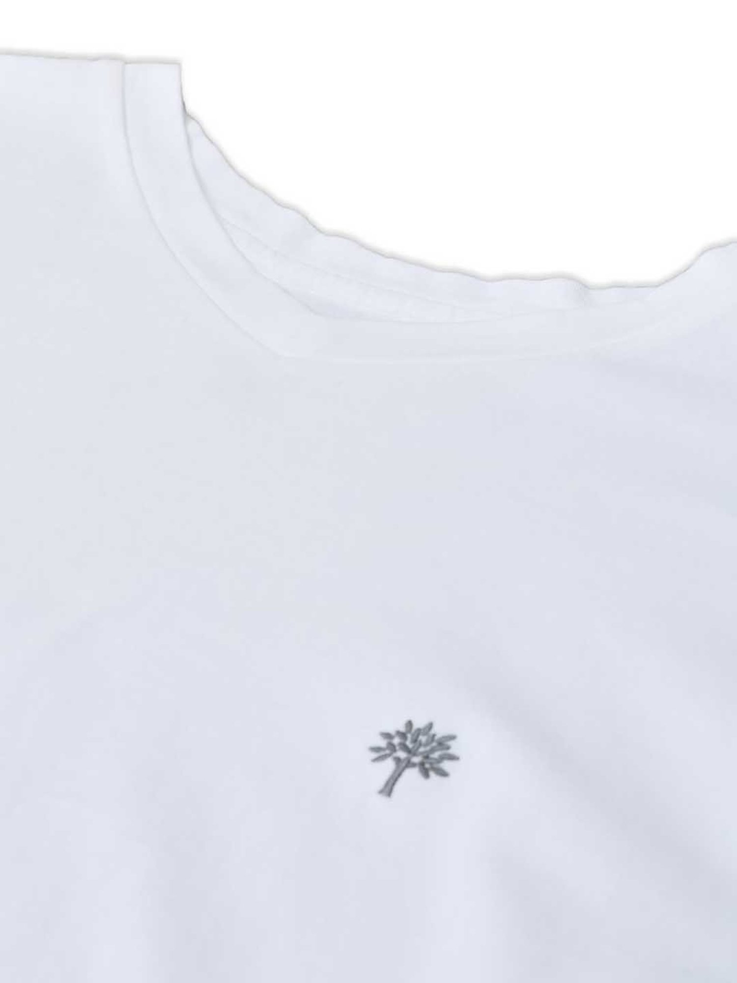 Woodland White Regular Fit V Neck T-Shirt