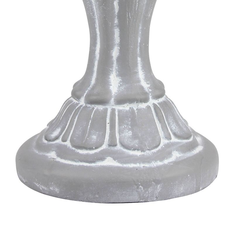 6.7" Decorative Cement Pillar Candle Holder - Stonebriar Collection