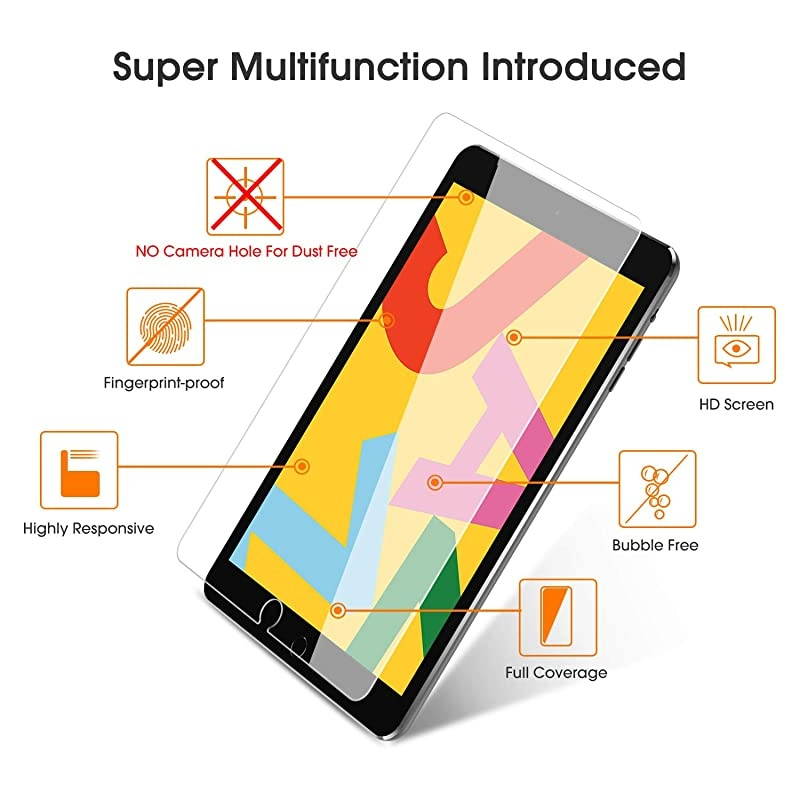 2 Pack  Screen Protector for iPad 7th Generation 102 Inch iPad 7 2019 iPad Air 3 2019 iPad Pro 105 Tempered GlassHigh DefinitionBubble Free