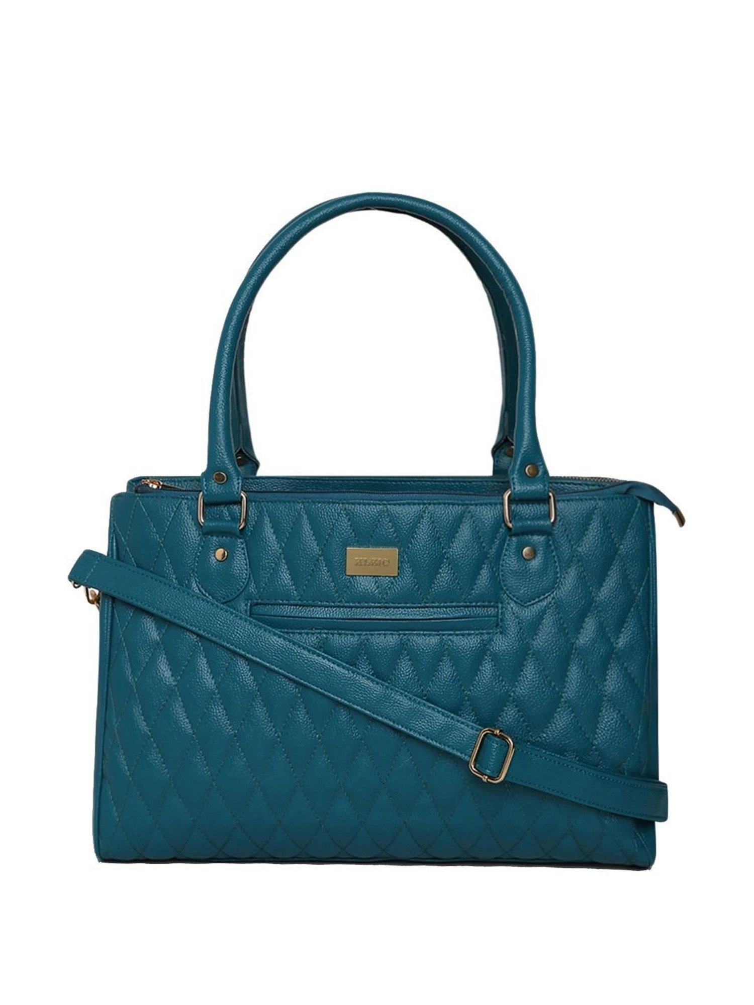 KLEIO Grey Quilted Medium Laptop Handbag