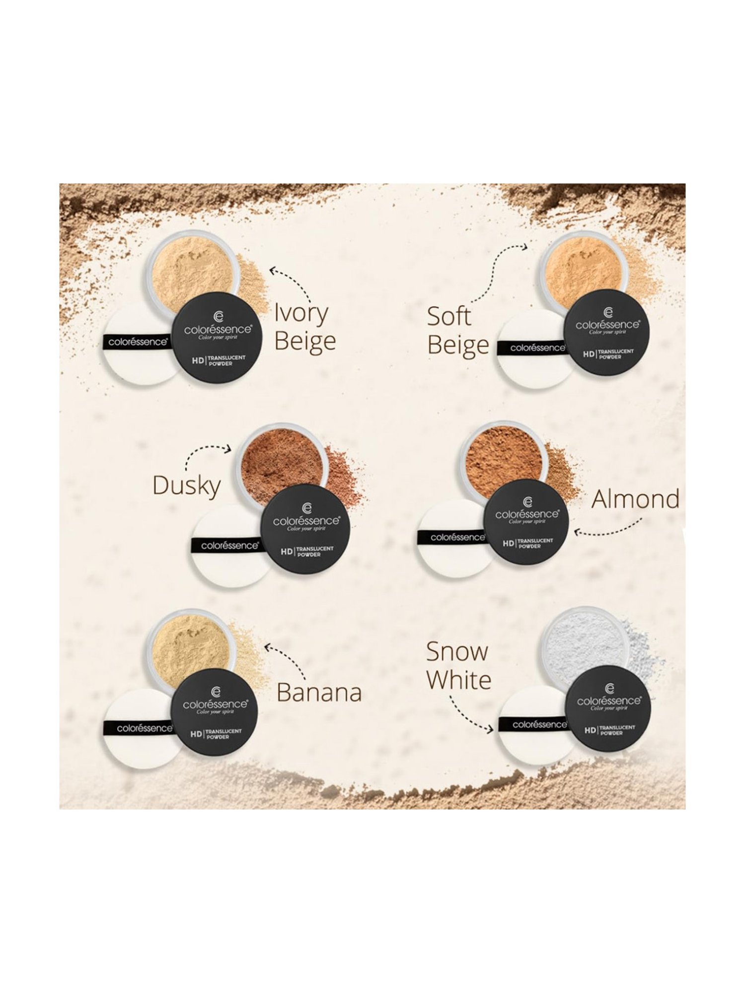 Coloressence HD Translucent Loose Powder For Setting & Mattifying Makeup Look Ivory - 10 gm