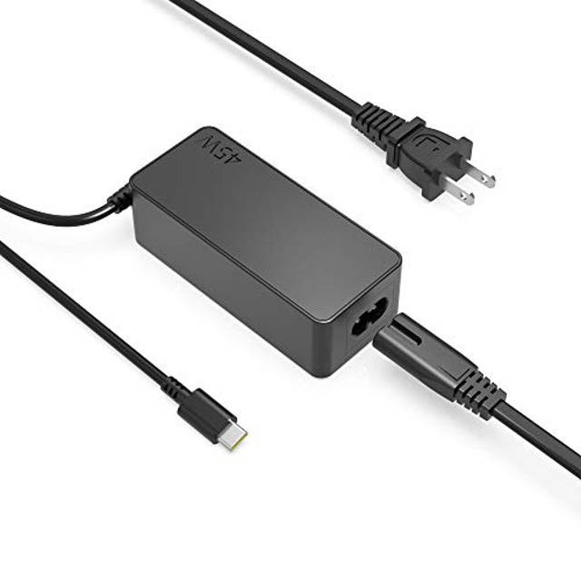45W School Chromebook USB-C Charger Fit for Lenovo Chromebook C330 300e 100e 500e N23 Yoga, ThinkPad T480 T480s T580 T580s, 100e 300e Chromebook 2nd Gen MTK AST Laptop AC Adapter Power Supply Cord