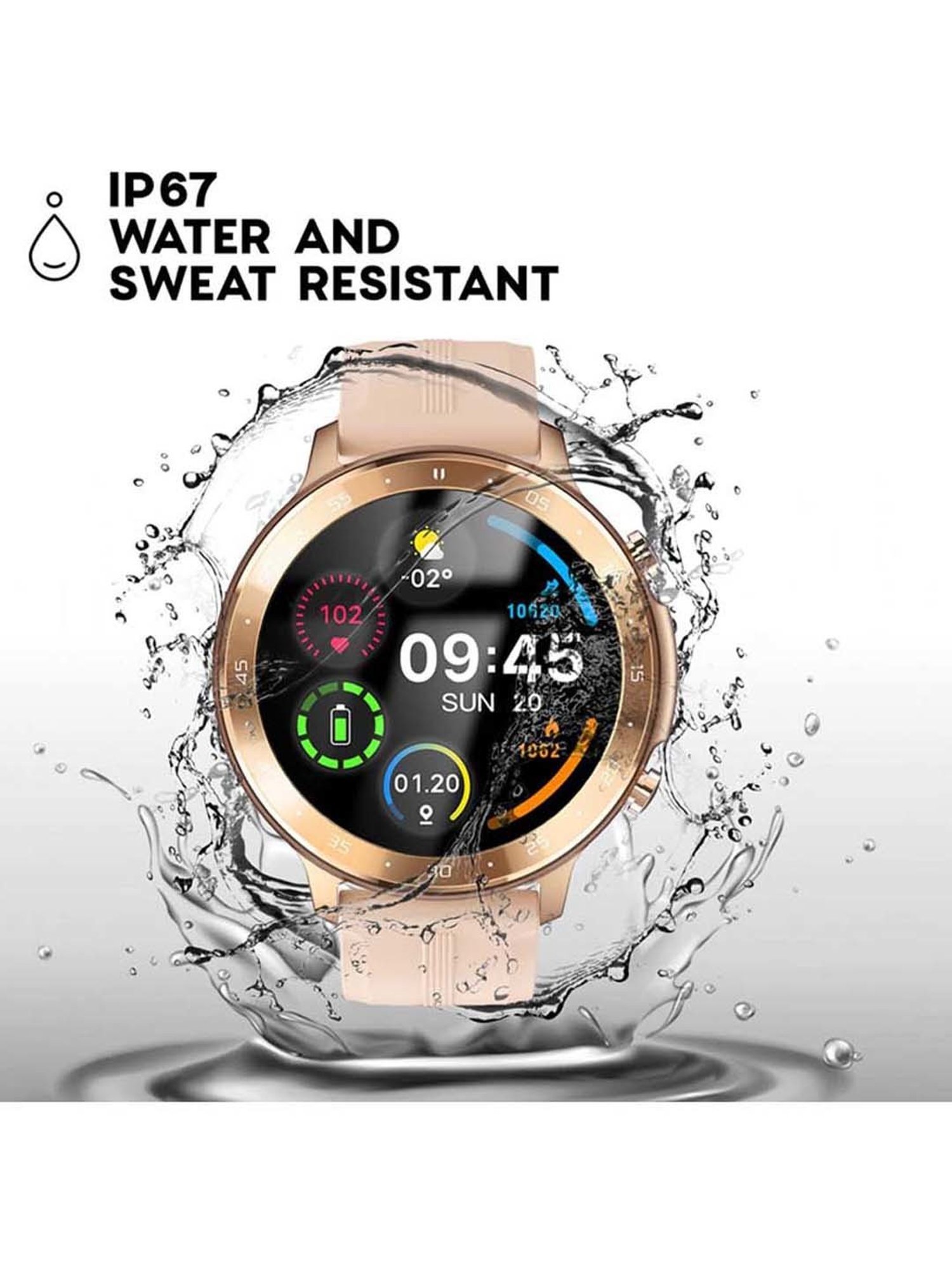 MAXX SX25 Pro Smart Watch with Bluetooth Calling (Rose Gold)