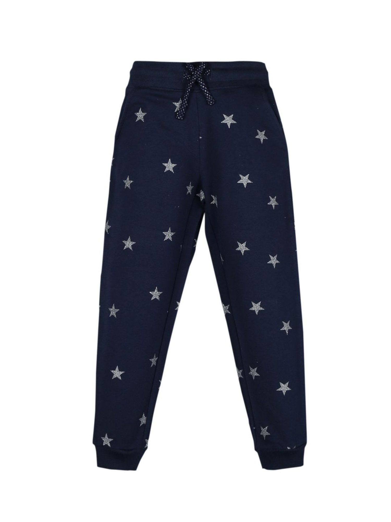 Plum Tree Girls Navy Printed Joggers