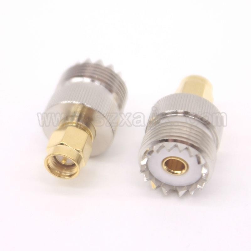 2pcs RF adapter PL259 UHF female SO239 to SMA male connector Coaxial Adapter fast ship