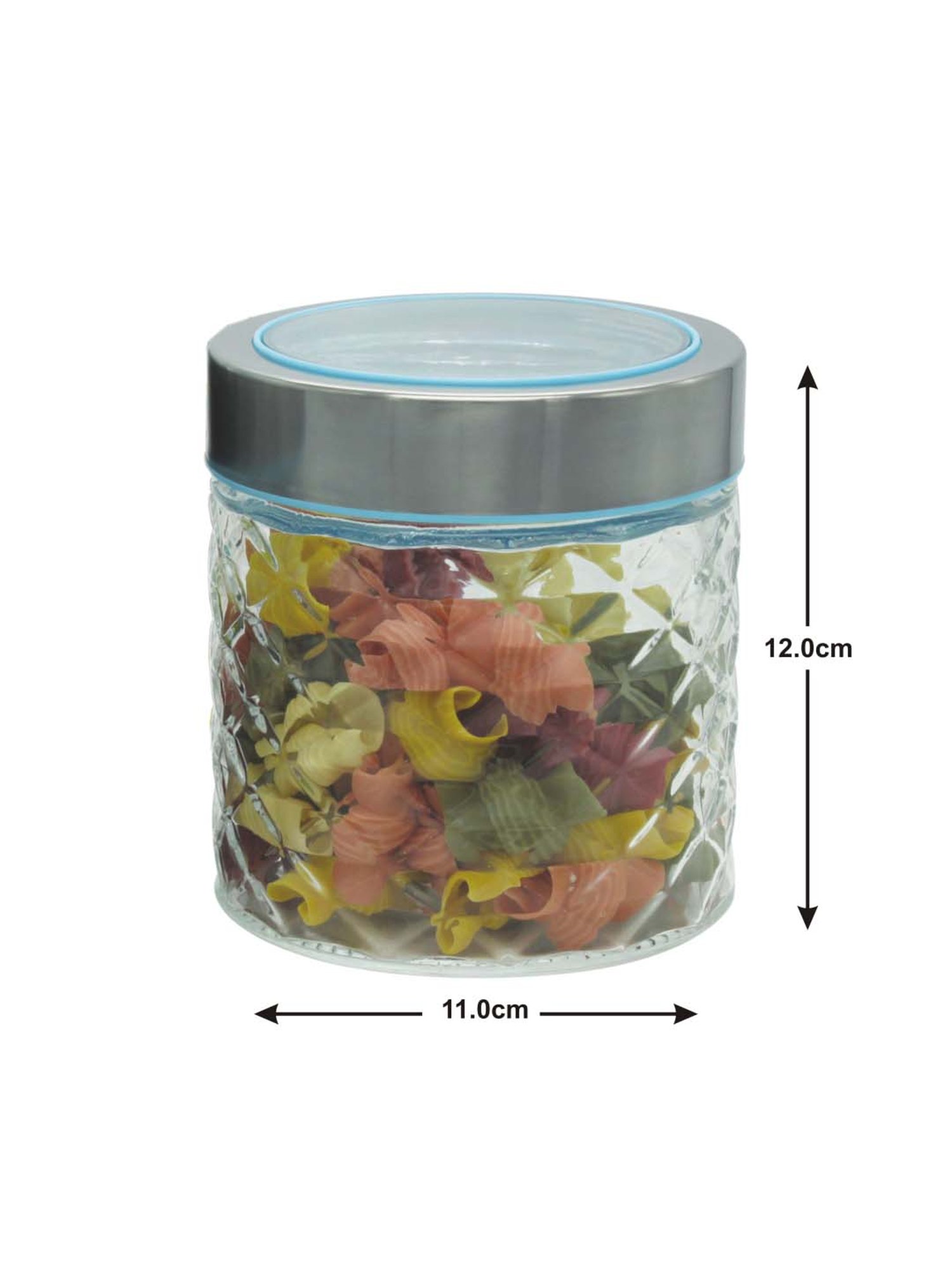 Goodhomes Transparent Glass Storage Jars (650 ml) - Set of 4