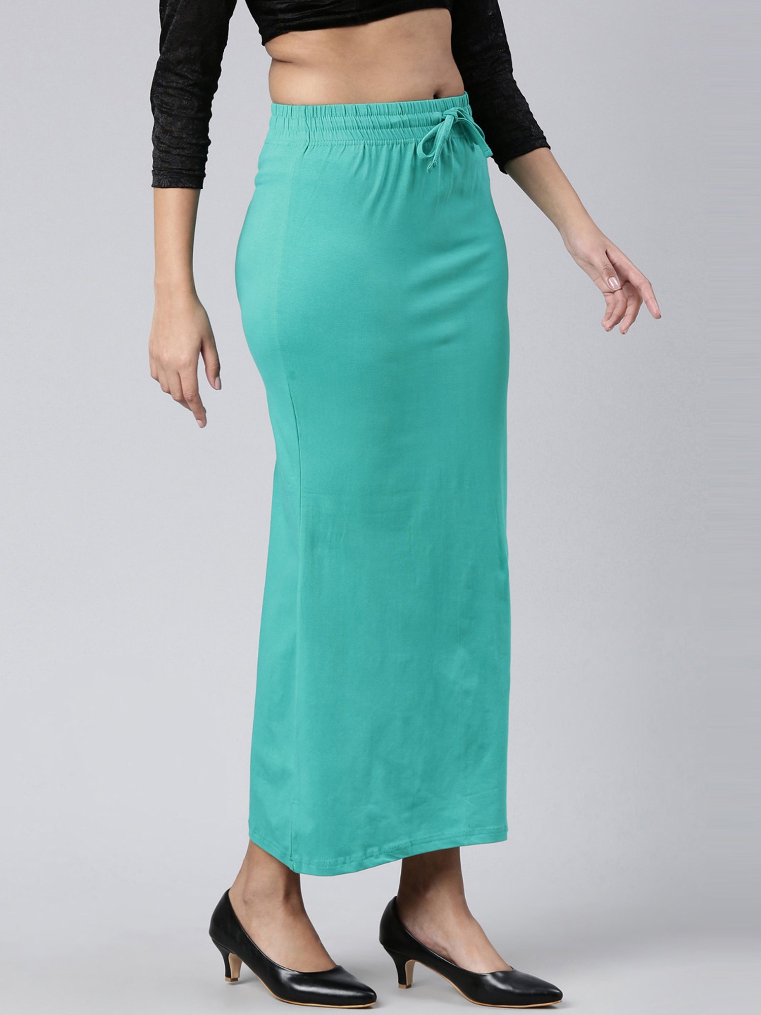 JCSS Sea Green Cotton Saree Shapewear