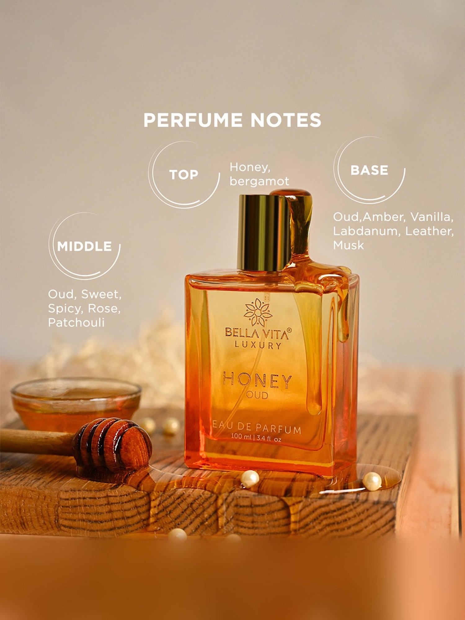 Bella Vita Luxury Honey Oud Eau De Parfum - 100 ml