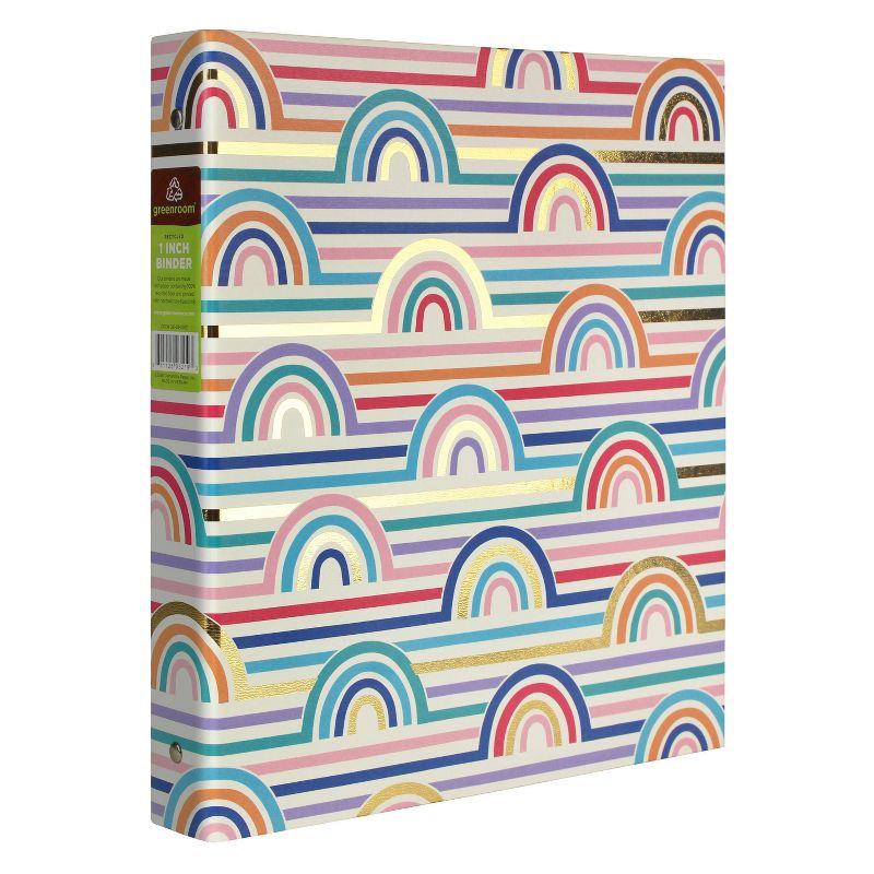 1" Ring Binder Rainbows Semicircles - greenroom