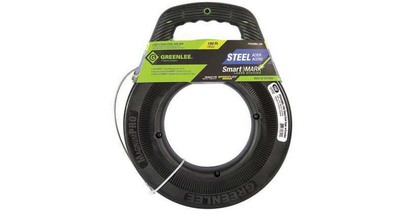 GREENLEE FTS438DL-150 Fish Tape,1/8 In x 150 ft,Steel