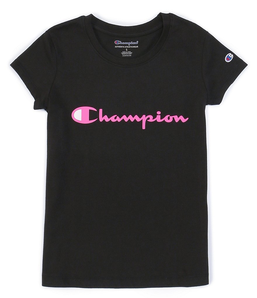Champion Big Girls 7-16 Short-Sleeve Classic Script Tee