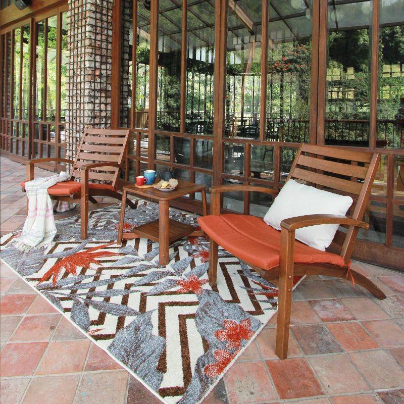 Westlake 4pc Wood Patio Conversation Set with Cushion - Red Brick - Cambrige Casual