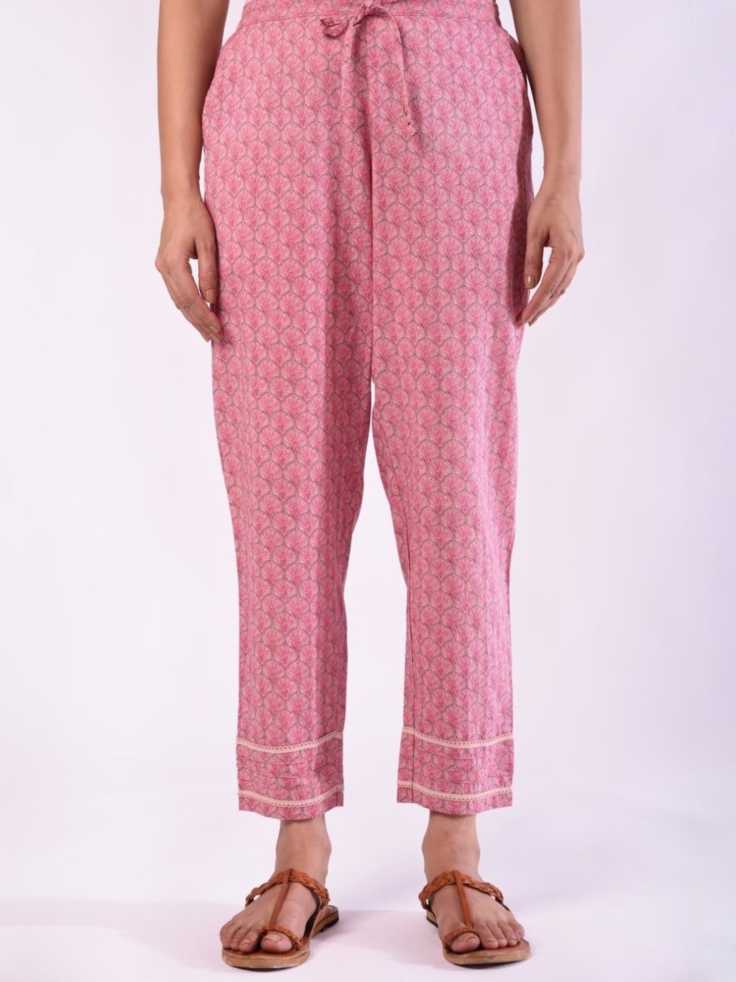 Prakriti Jaipur Pink Katha Poppy Pants