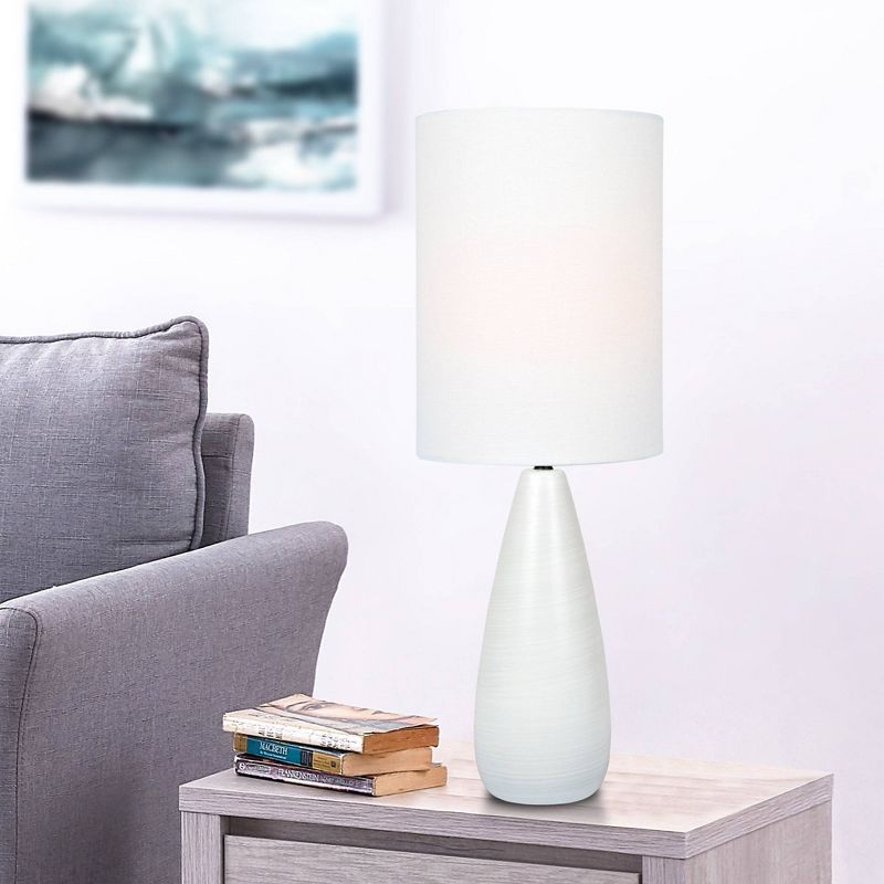 Quatro Table Lamp Brushed White  - Lite Source