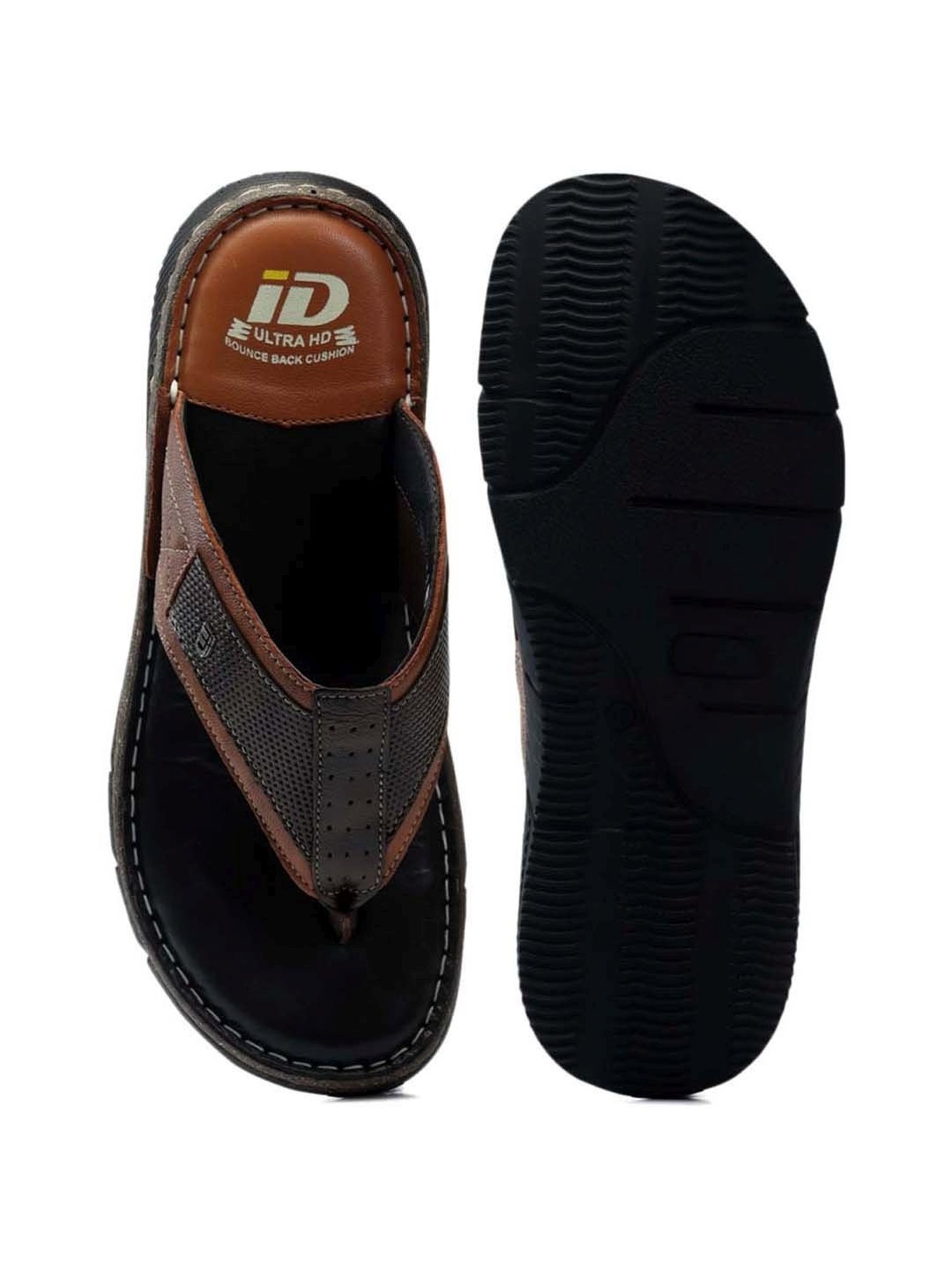 ID Men's Tan Thong Sandals