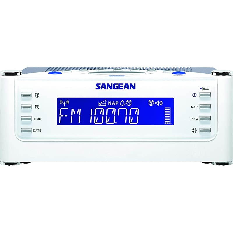 RCR22 Atomic Clock with FMRDS AM Auxin Digital Tuning Clock Radio silver one size