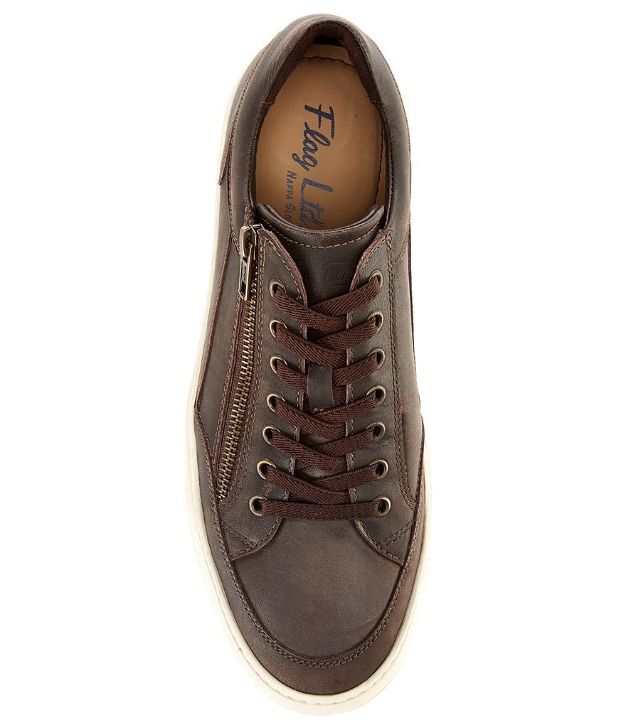 Flag LTD. Men's Vulcon Zip Lo Leather Sneakers