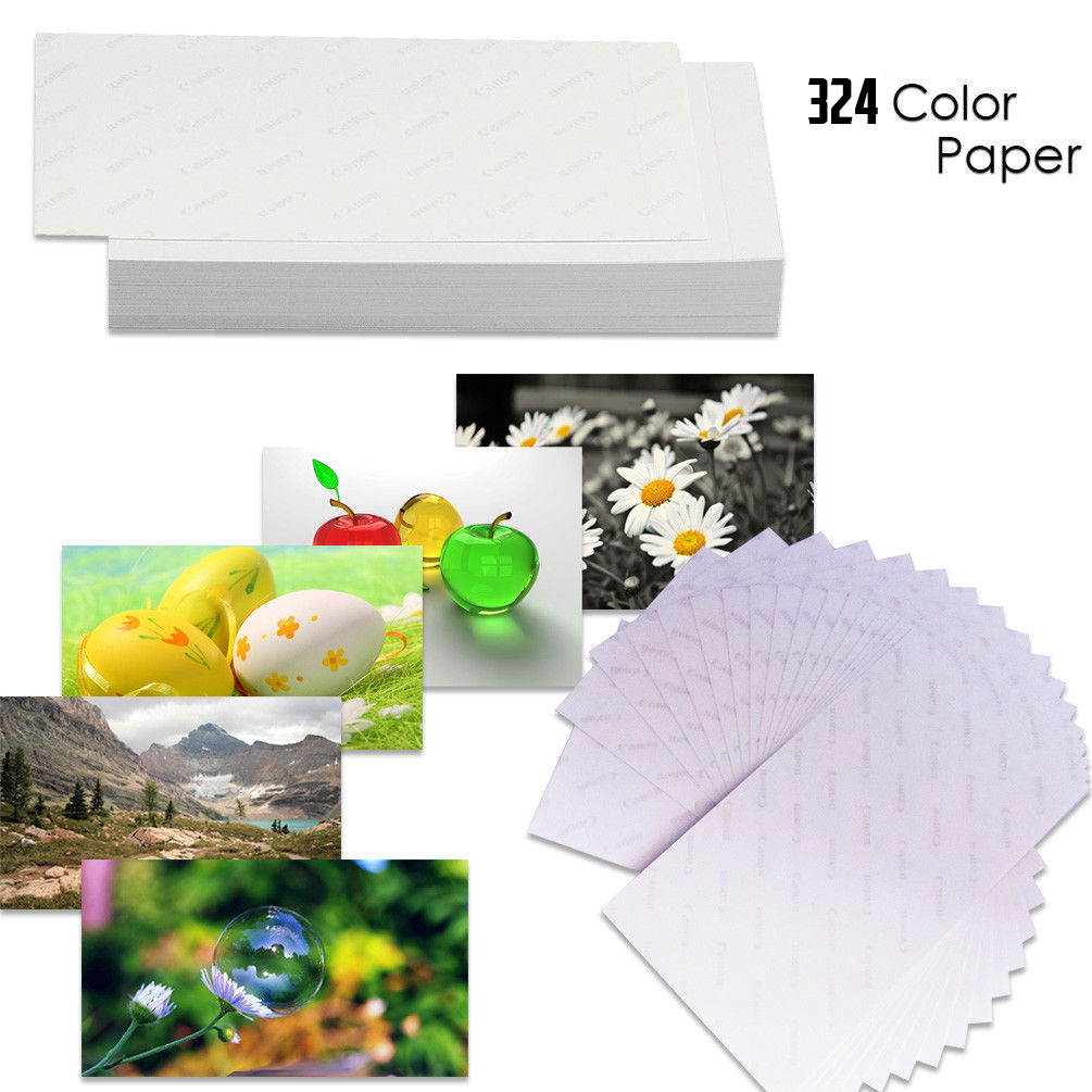3 Pack Canon KP-108IN / KP108 Color Ink Paper includes 108 Ink Paper sheets + 6 Ink toners for Canon Selphy CP1300, CP1200, CP910, CP900, cp770, cp760 Compact Photo Printers