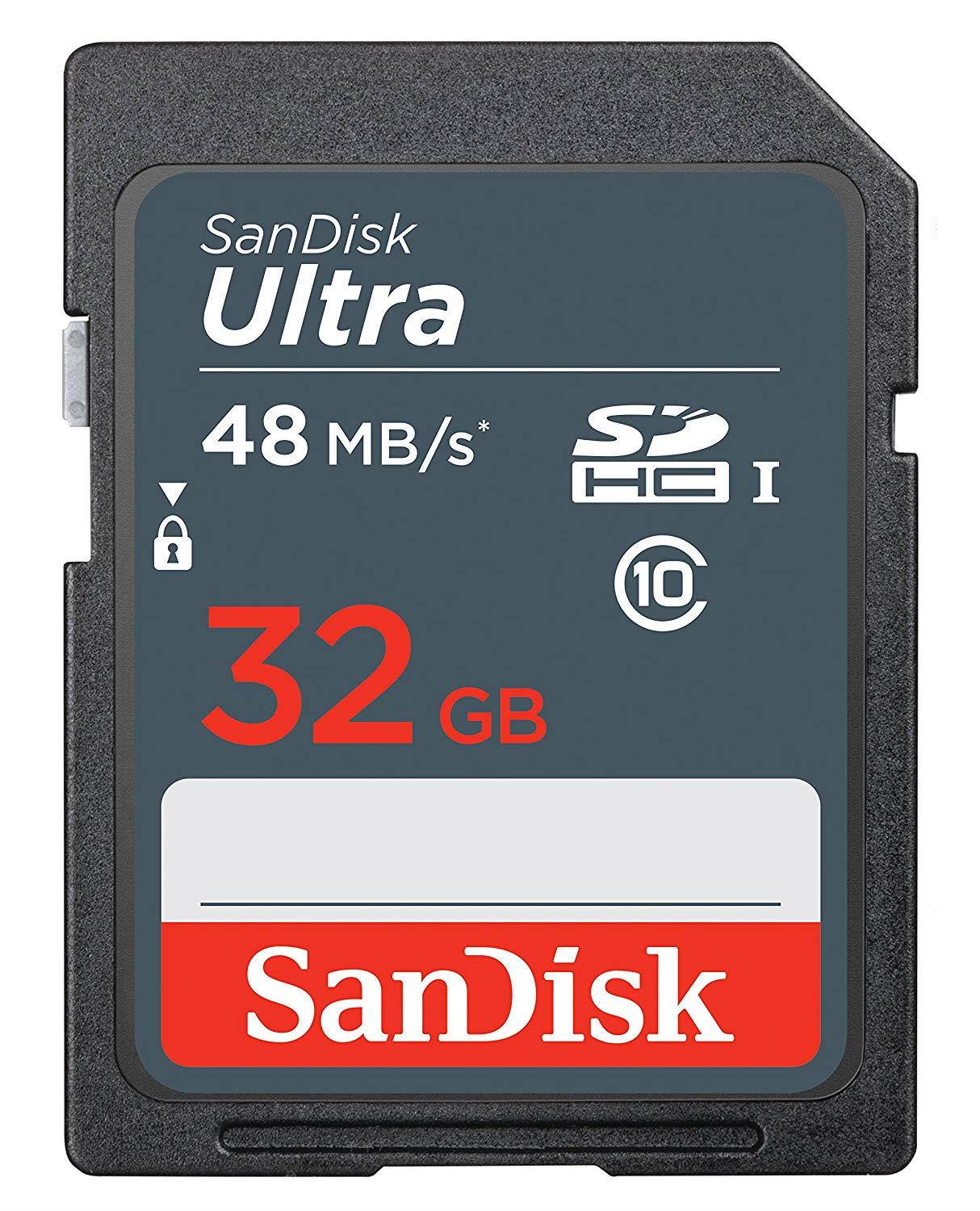 Sandisk 32GB SD Class 10 SDHC Flash 48MB/s Memory Card
