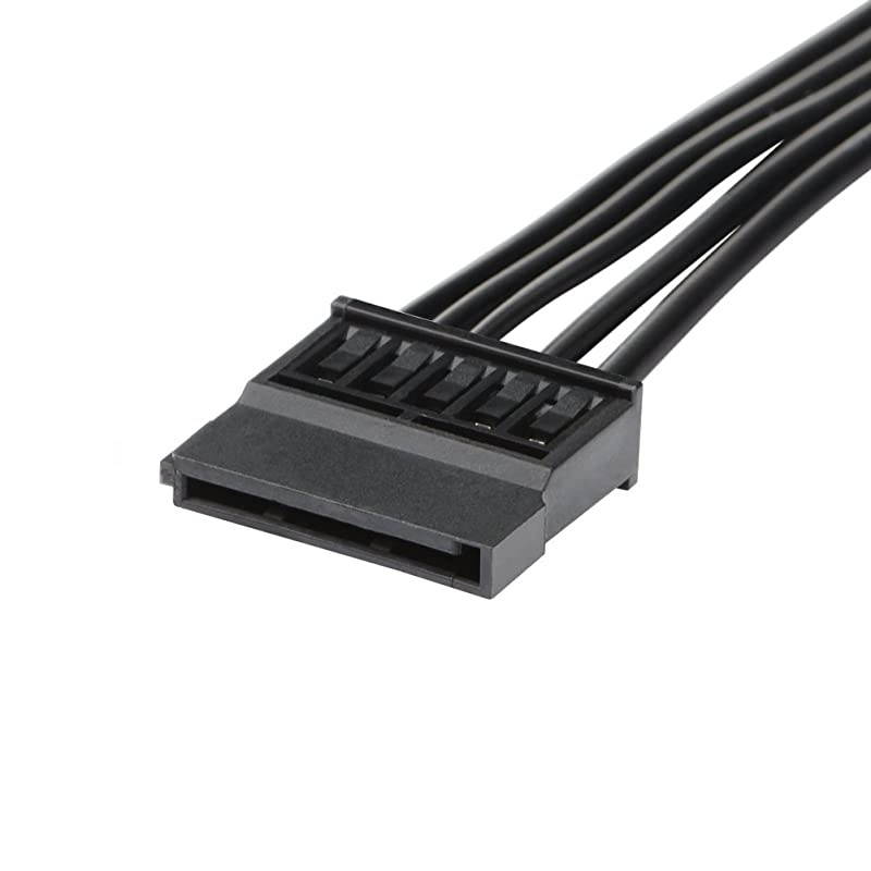 15 Pin SATA Power Extension Cable 3Pack Male to Female Cable 10 inch Black 3 Pack