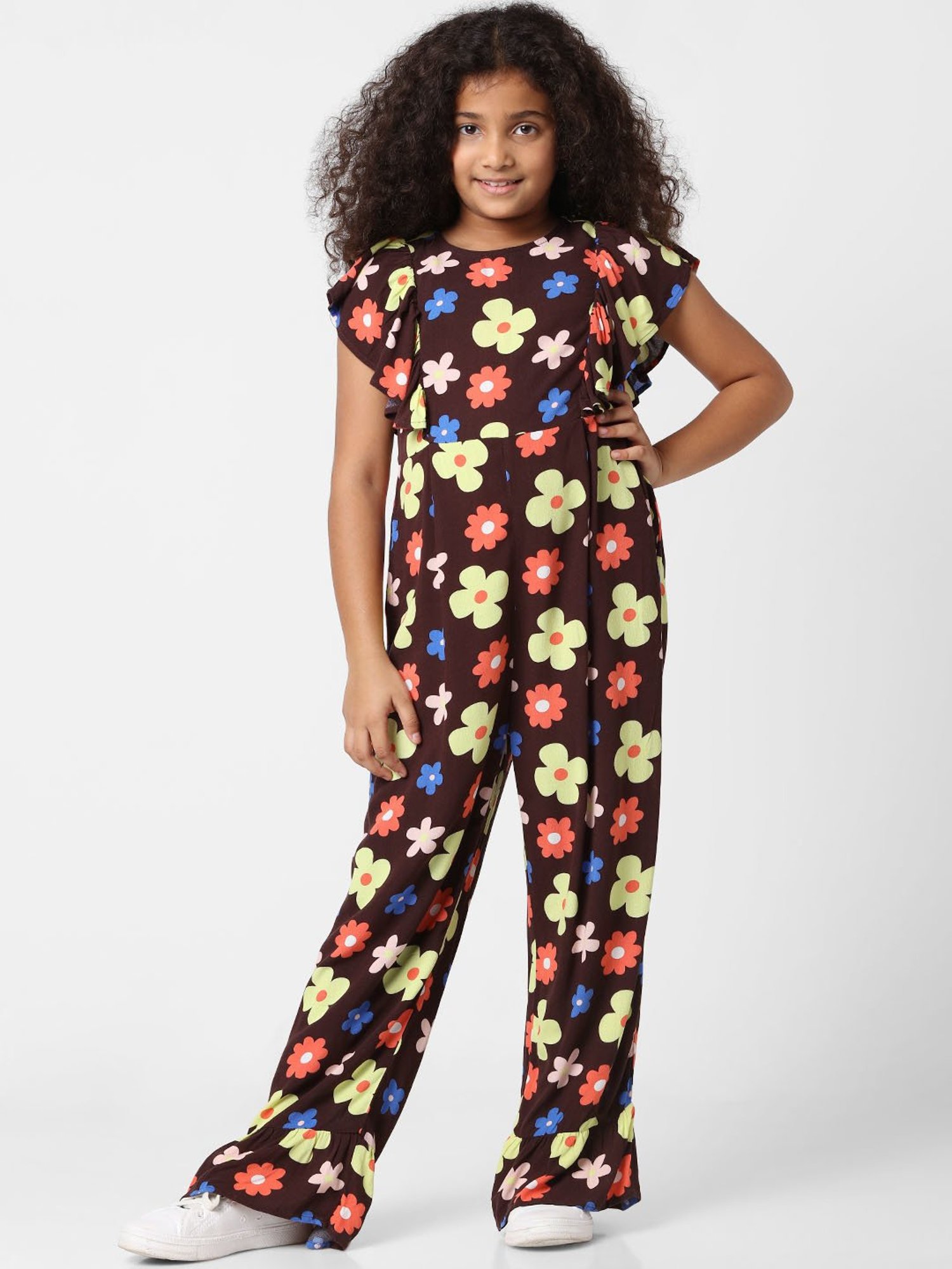 KIDS ONLY Brown Floral Print Jumpsuit