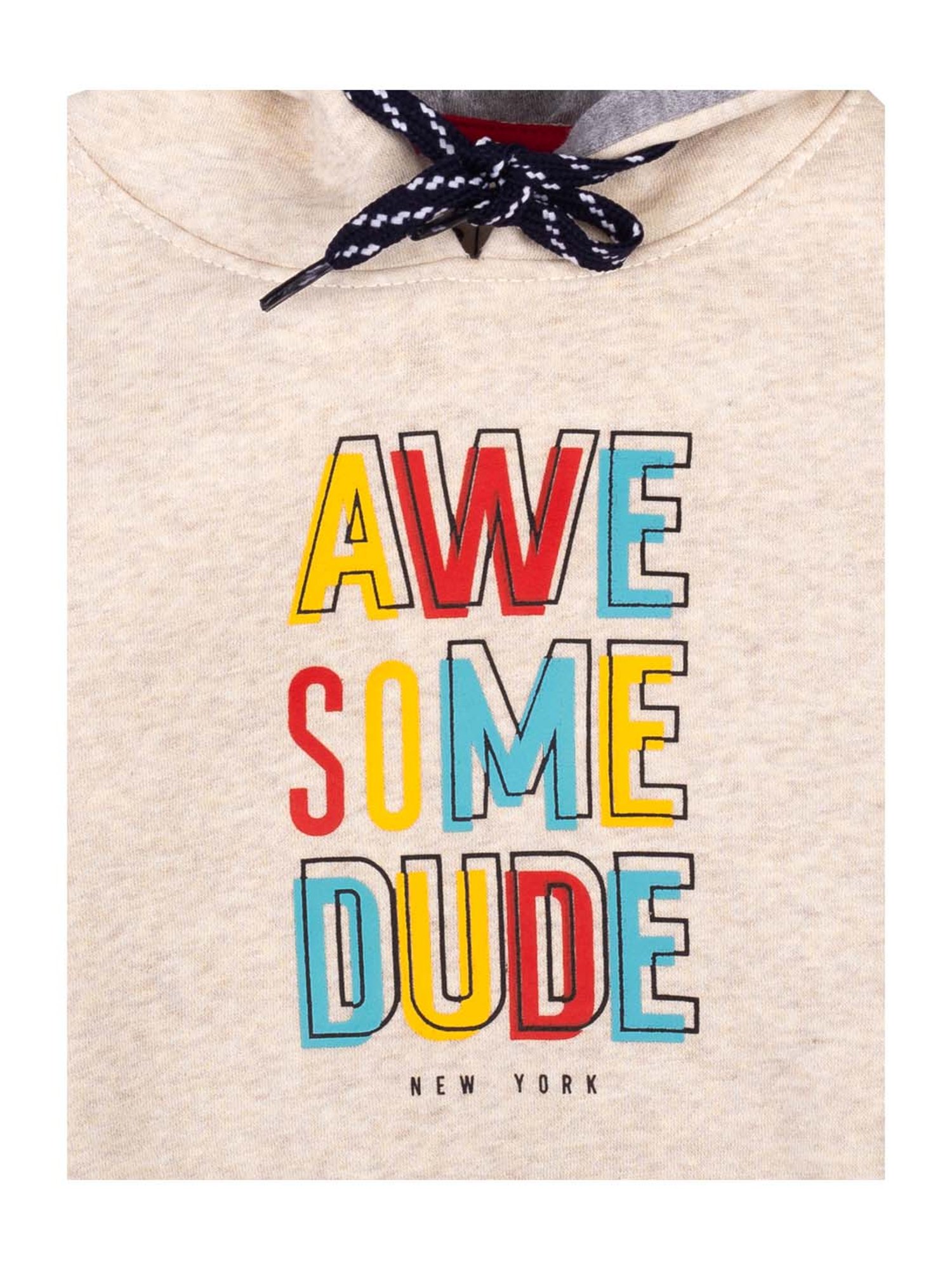 Mee Mee Kids Off White Printed Hoodie